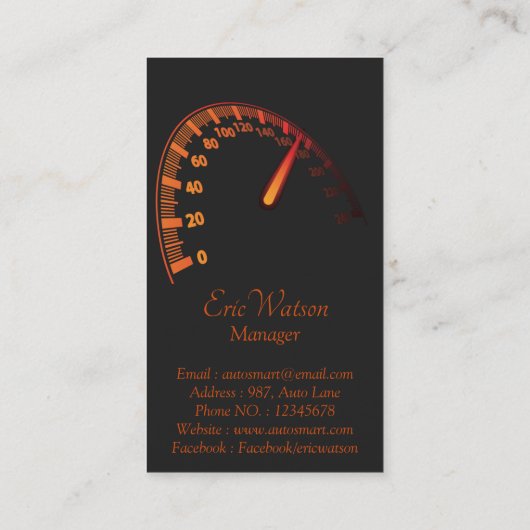 Elegante moderne professionele auto visitekaartje (Achterkant)