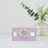 Elegante moderne professionele Cactus Succulent Visitekaartje (Staand voorkant)