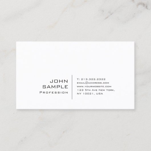 Elegante Moderne Professionele Creatieve Visitekaartje (Voorkant)