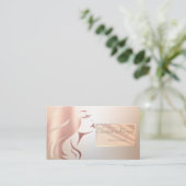 Elegante Moderne Professionele Frame Gezicht Silho Visitekaartje (Staand voorkant)