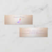 Elegante Moderne Professionele Glitter Hakken Mini Visitekaartje (Voorkant / Achterkant)