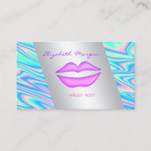 Elegante Moderne Professionele Lippen Holografisch Visitekaartje