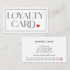 Elegante moderne professionele loyaliteitskaart visitekaartje