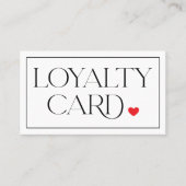 Elegante moderne professionele loyaliteitskaart visitekaartje (Voorkant)