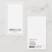 Elegante moderne professionele minimalist visitekaartje (Voorkant / Achterkant)