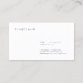 Elegante moderne professionele minimalistische Sja Visitekaartje (Achterkant)