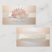 Elegante moderne professionele penseelstreek Lotus Visitekaartje (Voorkant / Achterkant)