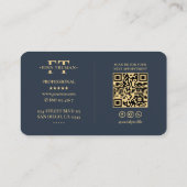 Elegante moderne professionele thuiskeuken donkerb visitekaartje (Achterkant)
