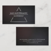 Elegante moderne pyramide Visitenkarten Visitekaartje (Voorkant / Achterkant)