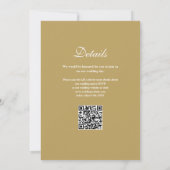 Elegante Moderne QR Code Chic Gouden Trouwdag Kaart (Achterkant)