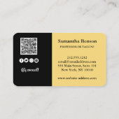 Elegante moderne QR-code foto sociale media pictog Visitekaartje (Achterkant)