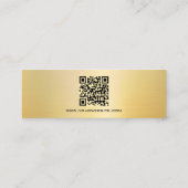 Elegante moderne QR-code goud Maak je eigen Mini Visitekaartje (Achterkant)