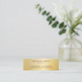 Elegante moderne QR-code goud Maak je eigen Mini Visitekaartje (Staand voorkant)