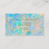 Elegante Moderne QR Code Gouden Opaal Steen Visitekaartje (Achterkant)