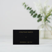 Elegante moderne QR-code Premium Black Luxury Visitekaartje (Staand voorkant)