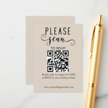 Elegante Moderne QR Code RSVP Bruiloft