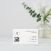 Elegante moderne QR-code Sjabloon Upload uw Logo Visitekaartje (Staand voorkant)
