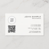 Elegante moderne QR-code Sjabloon Upload uw Logo Visitekaartje (Voorkant)