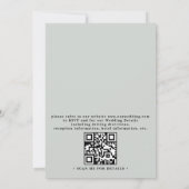 Elegante moderne QR-code strandhuwelijk met schelp Kaart (Achterkant)