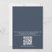 Elegante moderne QR-code trouwjurk vintage kunst Kaart (Achterkant)