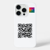 Elegante moderne QR-code Upload Logo Sjabloon Case-Mate iPhone Case (Achterkant)