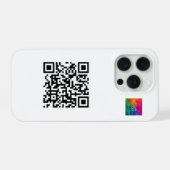 Elegante moderne QR-code upload logo sjabloon iPhone Hoesje (Achterkant horizontaal)