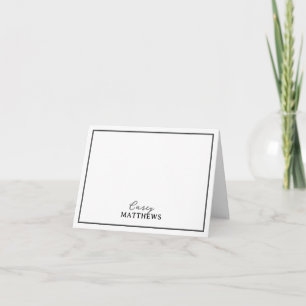 Elegante moderne rand gepersonaliseerde naam notitiekaartje