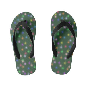 Elegante moderne regenboog kleurrijke gradiënt Sta Kinder Teenslippers