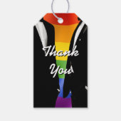 Elegante Moderne Regenboog Trouw Dankjewel voor He Cadeaulabel (Voorkant)
