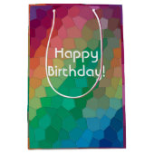 Elegante, moderne regenboogkleuren Mozaïek Art Bir Medium Cadeauzakje (Voorkant)
