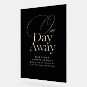 Elegante moderne repetitie diner zwart welkom acryl bord (Hoek)