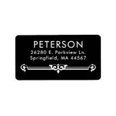 Elegante moderne retouradreslabels etiket (Voorkant)