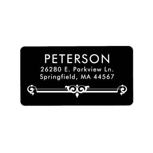 Elegante moderne retouradreslabels etiket (Voorkant)