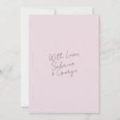 Elegante moderne retro foto bruiloft kaart (Achterkant)