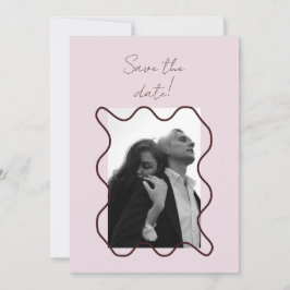 Elegante moderne retro foto bruiloft save the date