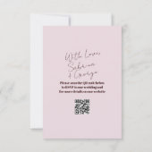 Elegante Moderne Retro Foto QR Code Trouwdag Kaart (Achterkant)