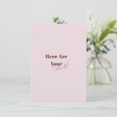 Elegante moderne retro gedurfde bruiloft informatiekaartje (Staand voorkant)