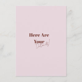 Elegante moderne retro gedurfde bruiloft informatiekaartje