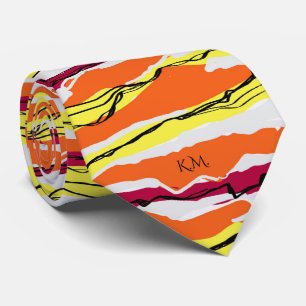 Elegante moderne retro geometrische lineaire monog stropdas