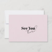 Elegante moderne retro minimalistische bruiloft RSVP kaartje (Voorkant)