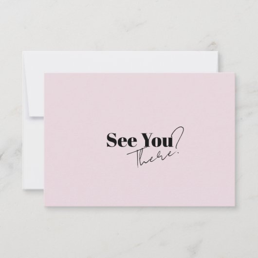 Elegante moderne retro minimalistische bruiloft RSVP kaartje (Voorkant)