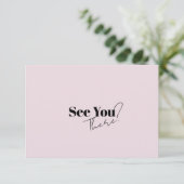 Elegante moderne retro minimalistische bruiloft RSVP kaartje (Staand voorkant)