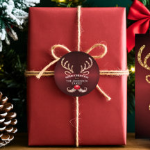Elegante moderne rode en gouden rendier Kerstmis
