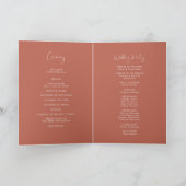 Elegante & moderne Rode klei bruiloft gevouwen Programma (Binnen)