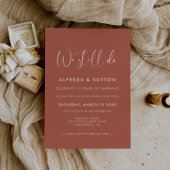 Elegante moderne rode klei we doen nog steeds gelo kaart