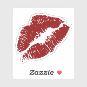 Elegante moderne  rode lippen liefde sticker
