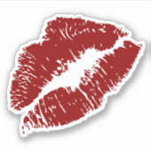 Elegante moderne  rode lippen liefde sticker (Voorkant)