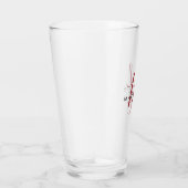 Elegante moderne rode script monogram glas (Rechts)