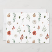 Elegante Moderne Rode Winter Kerst Bruiloft Bridal Bedankkaart (Achterkant)