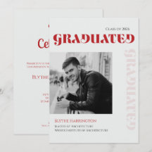 Elegante moderne rode zwarte & grijze lettertype s